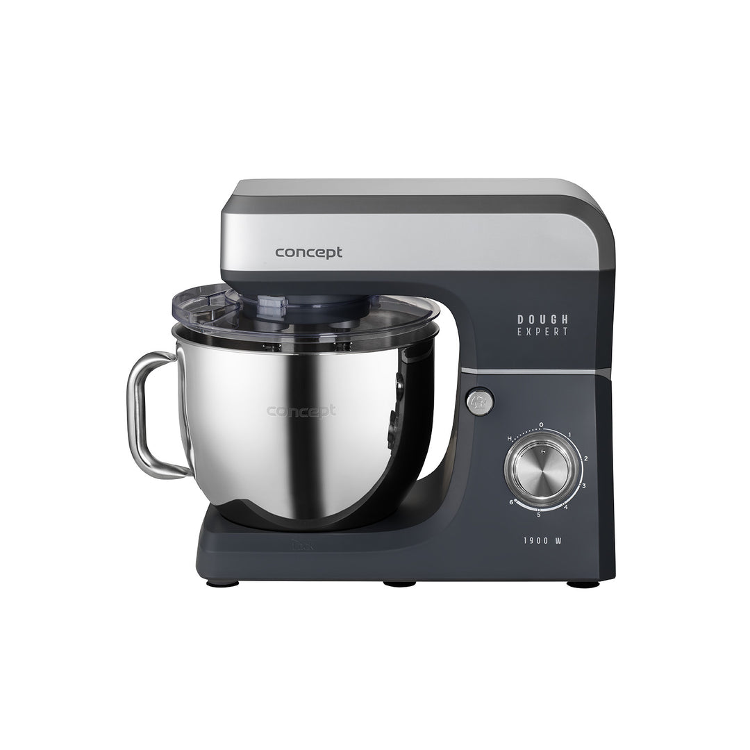 Robot da cucina planetario Concept Dough Expert, potenza 1900 W, doppio gancio, funzione di riscaldamento della ciotola, 6 velocità diverse, RM6010
