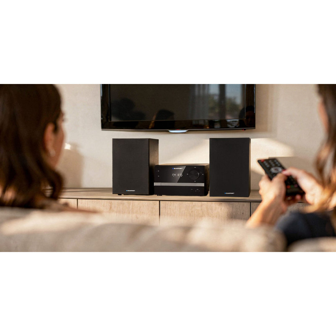 Microtorre Blaupunkt, Bluetooth, radio FM, potenza 20 W RMS, orologio con funzione sveglia, CD/MP3/USB/AUX, MS9BT