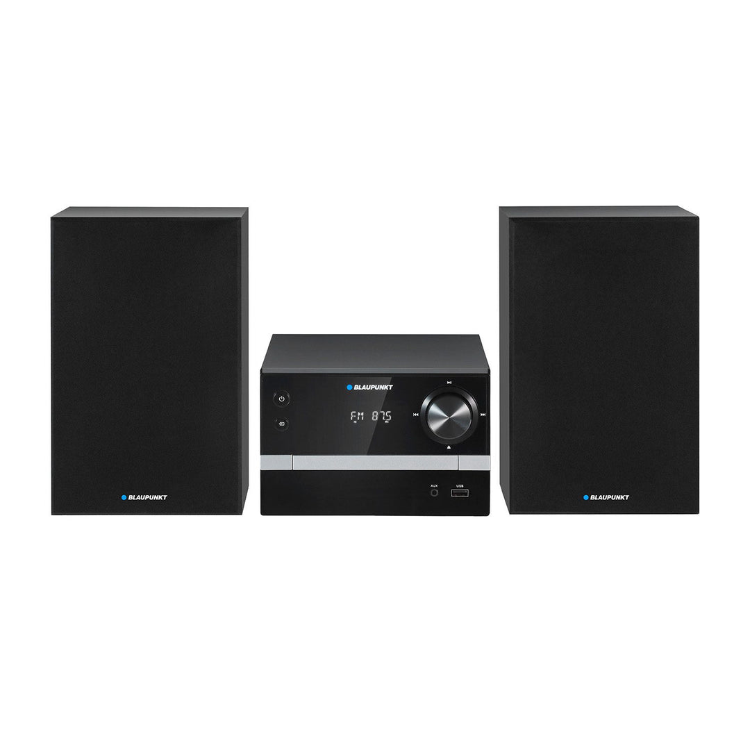 Microtorre Blaupunkt, Bluetooth, radio FM, potenza 20 W RMS, orologio con funzione sveglia, CD/MP3/USB/AUX, MS9BT