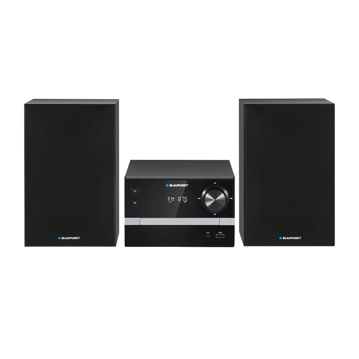 Microtorre Blaupunkt, Bluetooth, radio FM, potenza 20 W RMS, orologio con funzione sveglia, CD/MP3/USB/AUX, MS9BT