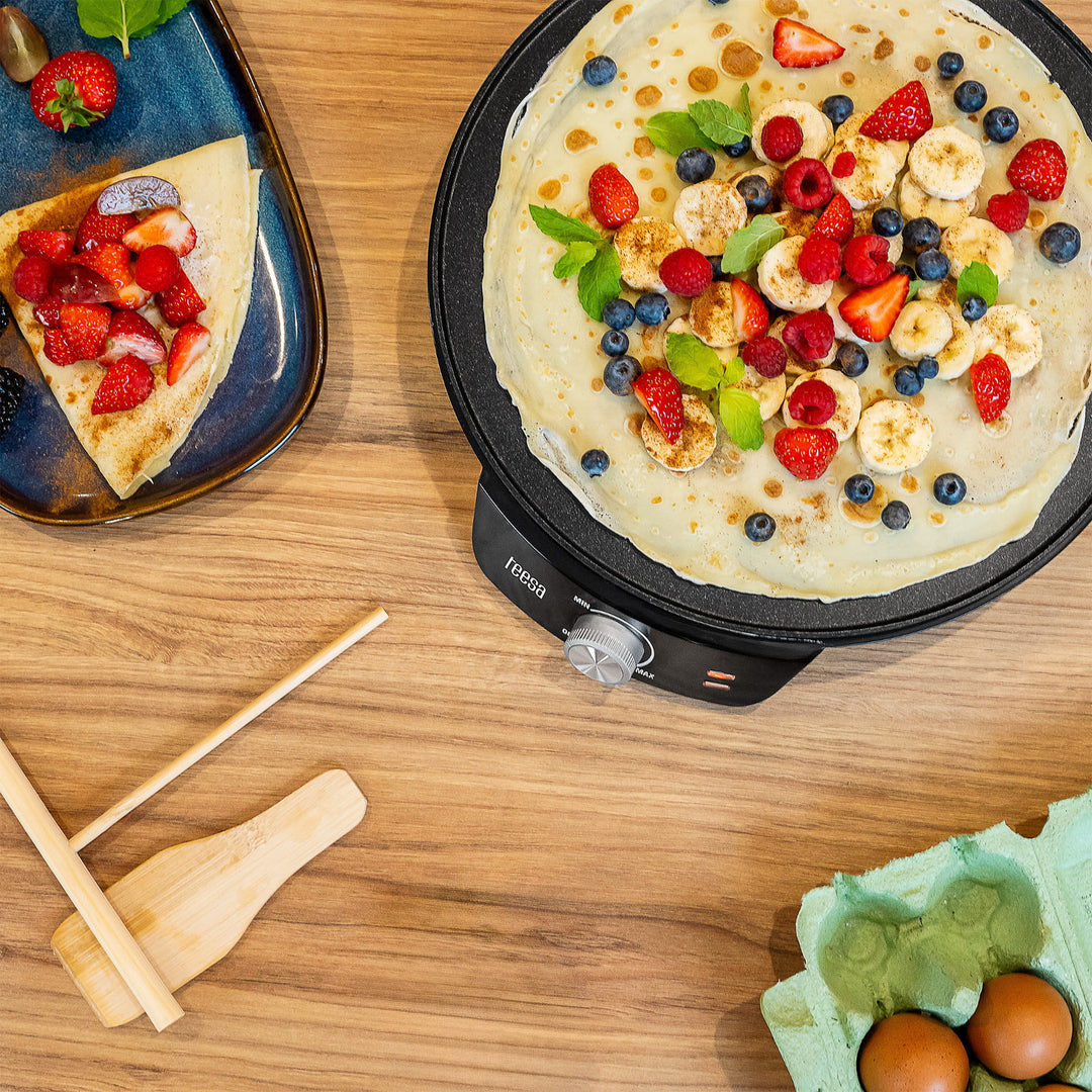 Frittelliera Teesa, padella elettrica per frittelle, diametro della piastra 30 cm, potenza 1200 W, TSA3235