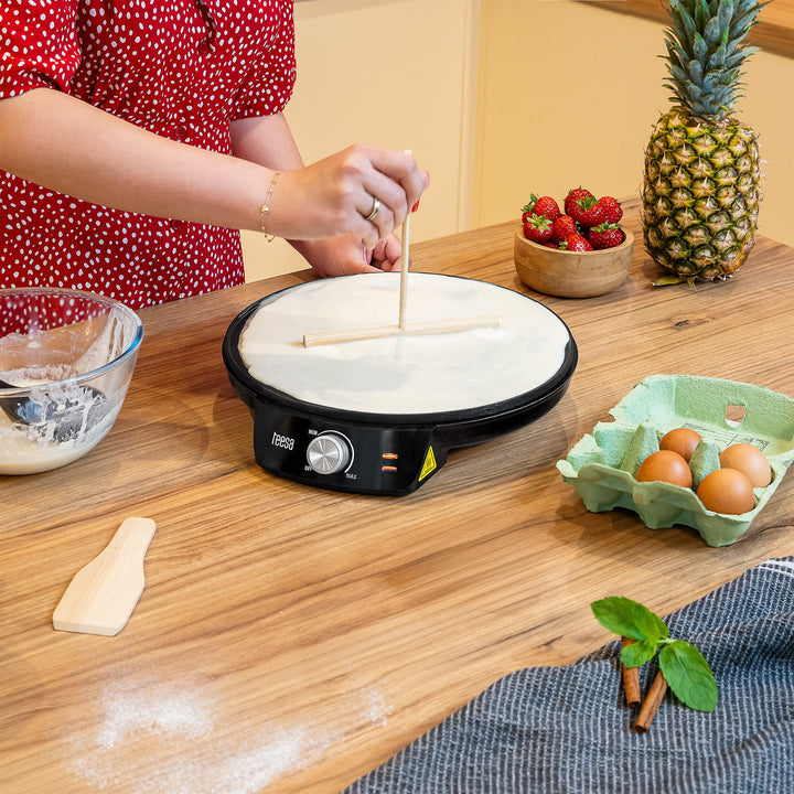 Frittelliera Teesa, padella elettrica per frittelle, diametro della piastra 30 cm, potenza 1200 W, TSA3235