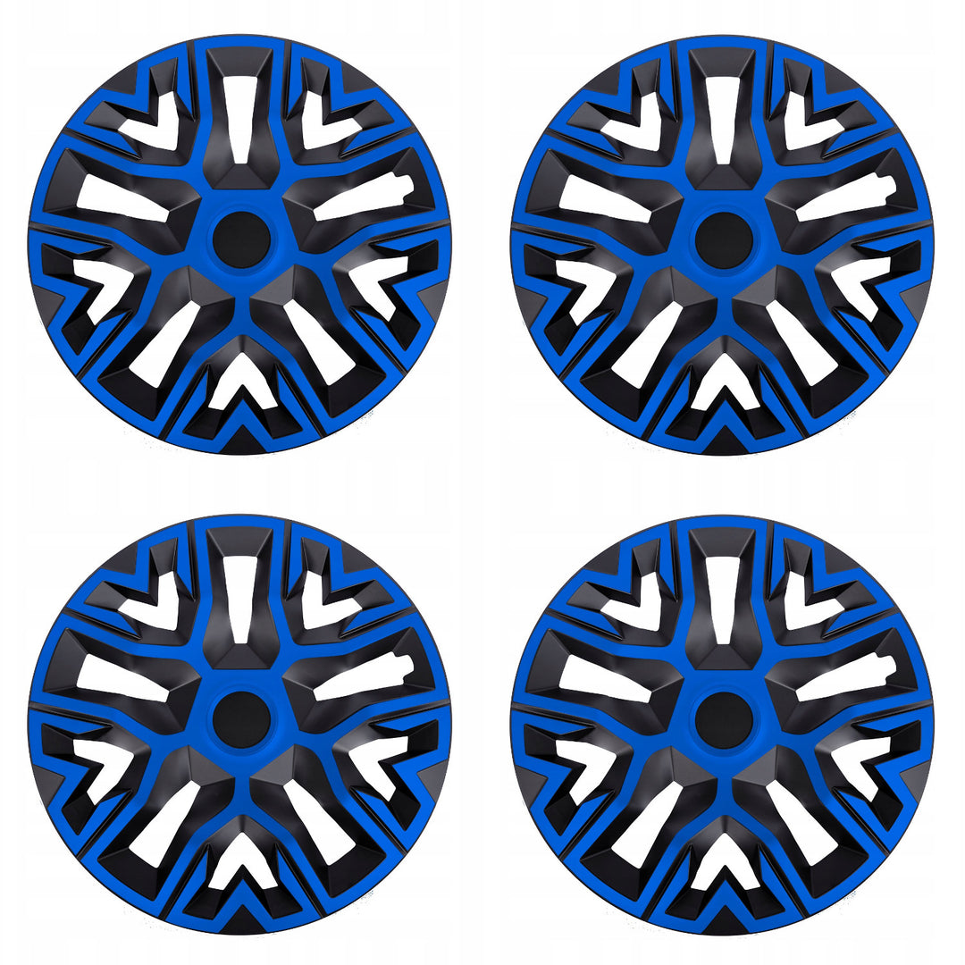 Coprimozzi universali 15'' NRM The Best Bicolor blu-neri 4 pezzi