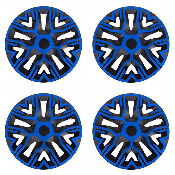 Coprimozzi universali 15'' NRM The Best Bicolor blu-neri 4 pezzi