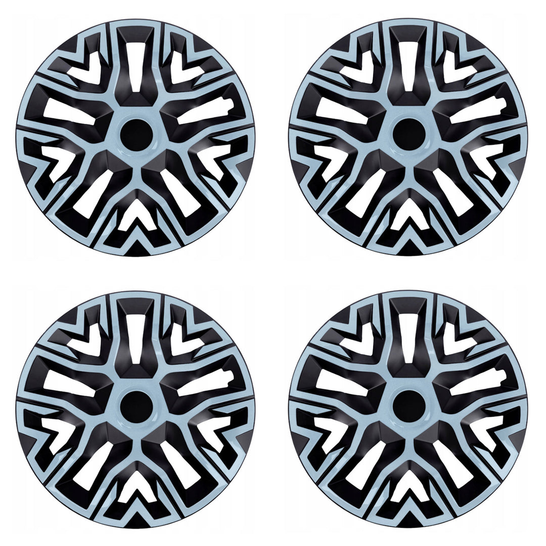 Coprimozzi universali 15'' NRM The Best Bicolor azzurro/nero 4 pezzi