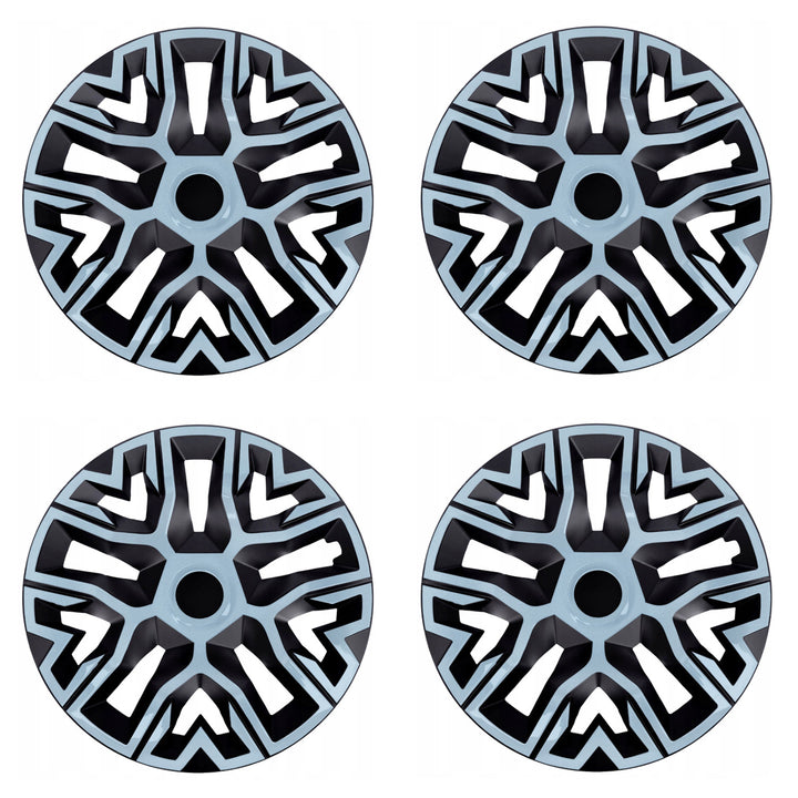 Coprimozzi universali 15'' NRM The Best Bicolor azzurro/nero 4 pezzi