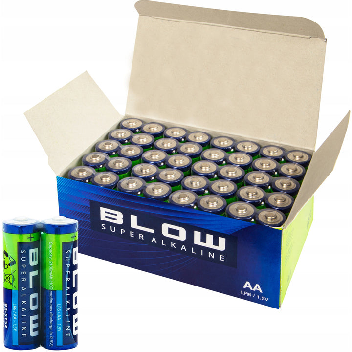 Batterie alcaline AA Blow, LR6, tensione 1,5 V, confezione da 40 pezzi