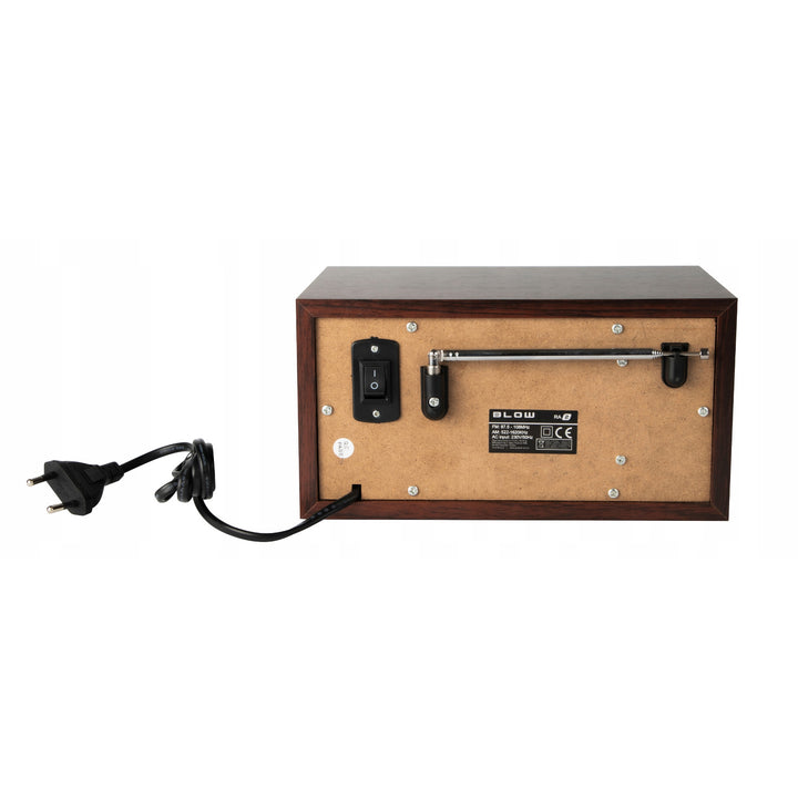 Radio portatile analogica Blow, funzione Bluetooth, connettori USB, AUX e SD, ricezione stazioni radio AM/FM, display LCD, orologio e sveglia, 77-531#