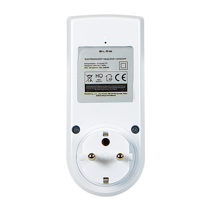 Programmatore timer digitale Blow, display LCD, precisione +/- 1 minuto al mese, 16 diverse combinazioni di funzionamento, 72-016#