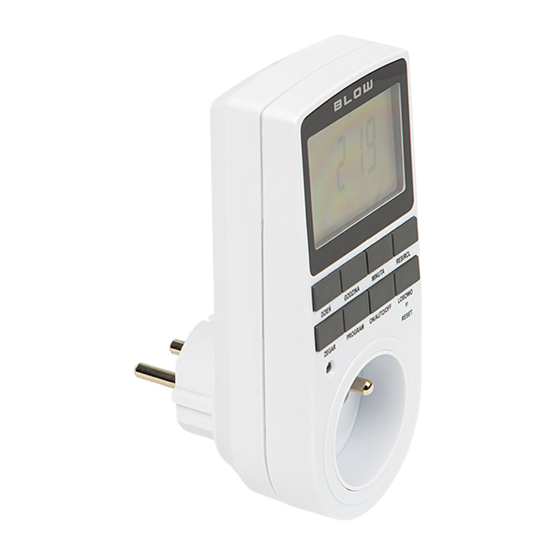 Programmatore timer digitale Blow, display LCD, precisione +/- 1 minuto al mese, 16 diverse combinazioni di funzionamento, 72-016#