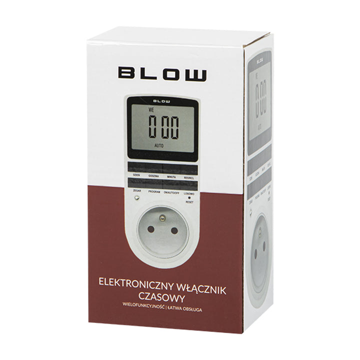 Programmatore timer digitale Blow, display LCD, precisione +/- 1 minuto al mese, 16 diverse combinazioni di funzionamento, 72-016#