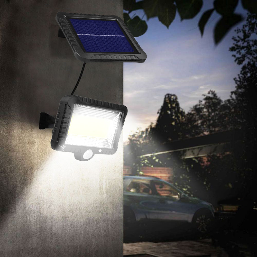 Proiettore solare a LED con sensore di movimento Maclean, IP44, 5W, 400lm, 6000K, batteria al litio 1300 mAh, 5,5V DC MCE438, 2 pezzi