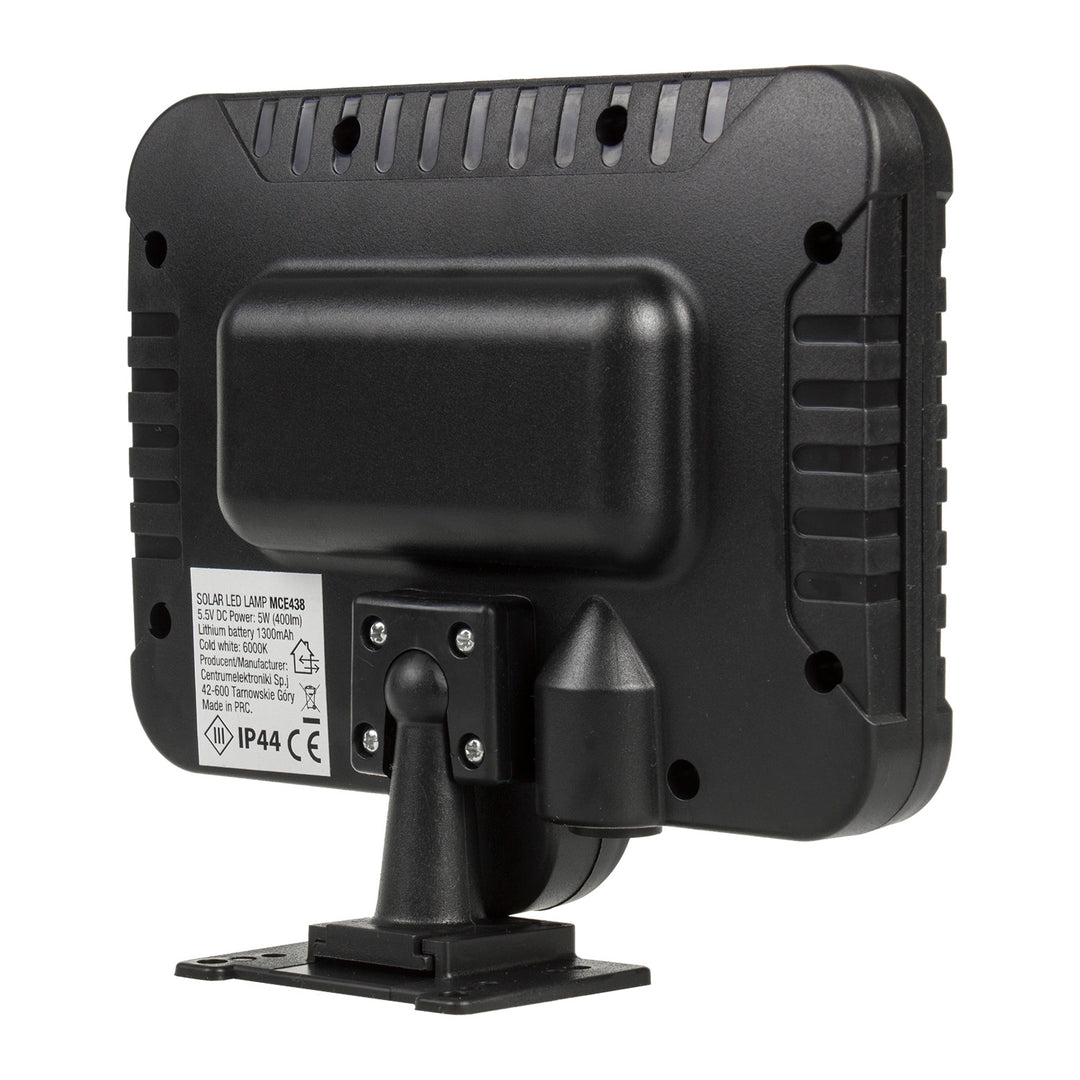 Proiettore solare a LED con sensore di movimento Maclean, IP44, 5W, 400lm, 6000K, batteria al litio 1300 mAh, 5,5V DC MCE438, 4 pezzi