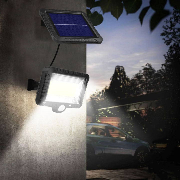 Proiettore solare a LED con sensore di movimento Maclean, IP44, 5W, 400lm, 6000K, batteria al litio 1300 mAh, 5,5V DC MCE438, 4 pezzi