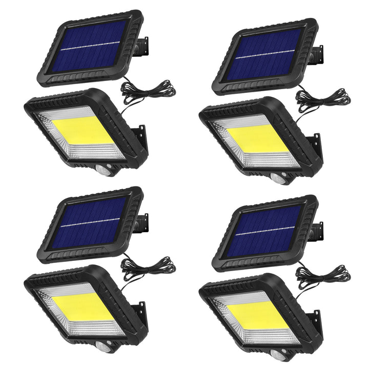 Proiettore solare a LED con sensore di movimento Maclean, IP44, 5W, 400lm, 6000K, batteria al litio 1300 mAh, 5,5V DC MCE438, 4 pezzi