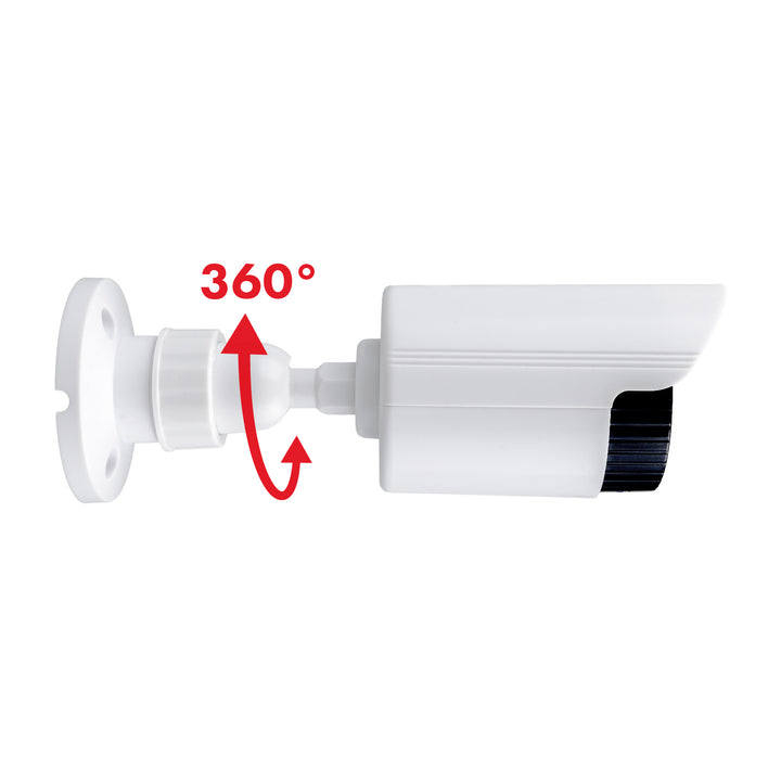 Set di due telecamere tubolari finte, LED IR, bianche, alimentazione 2xAA (incluse), ABS, IR1800 WT