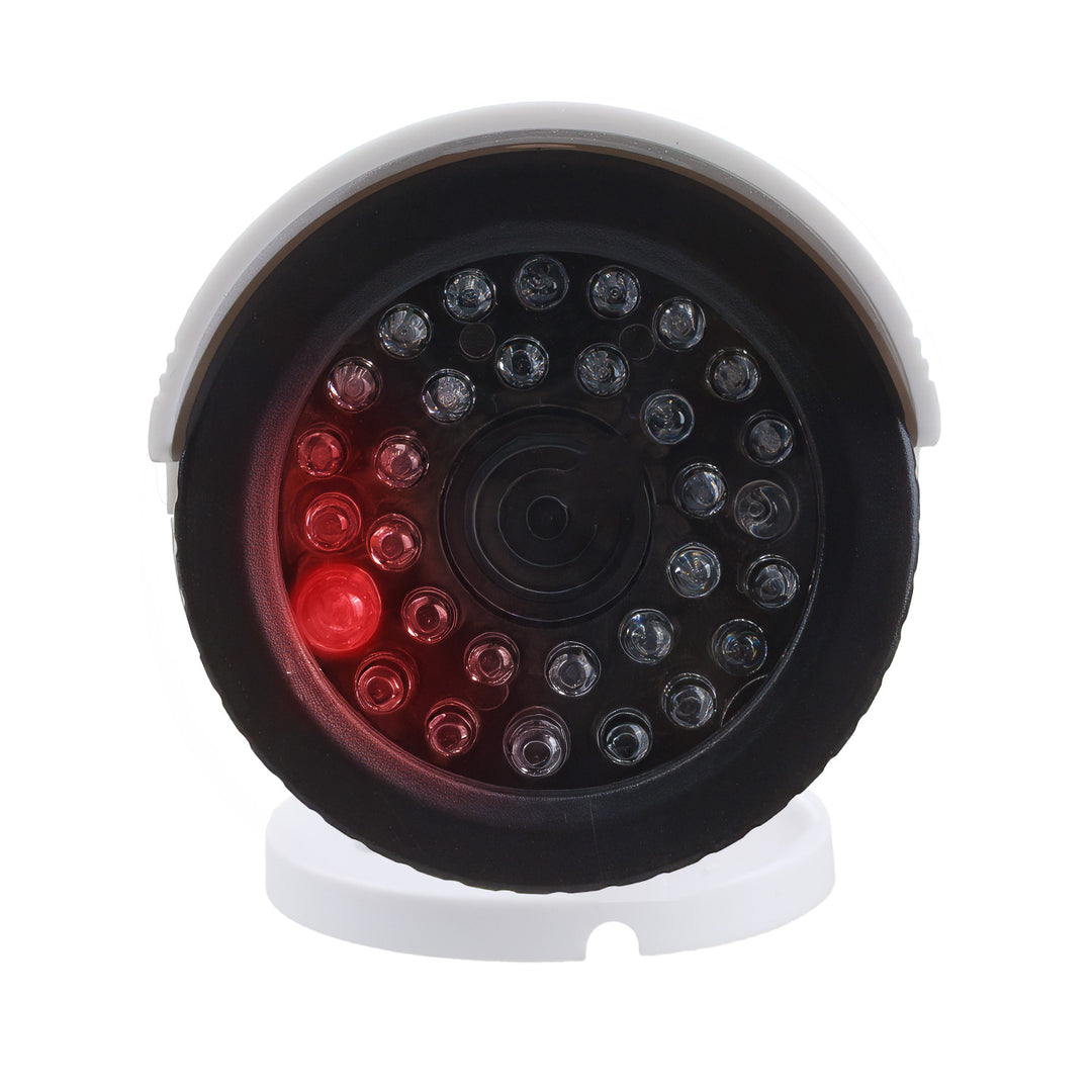 Set di due telecamere tubolari finte, LED IR, bianche, alimentazione 2xAA (incluse), ABS, IR1800 WT