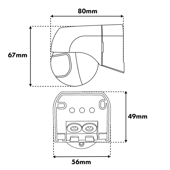 Rilevatore di movimento PIR 12-24 V Maclean, a infrarossi, IP44, nero, portata 12 m, carico massimo 60/120 W, MCE623 B