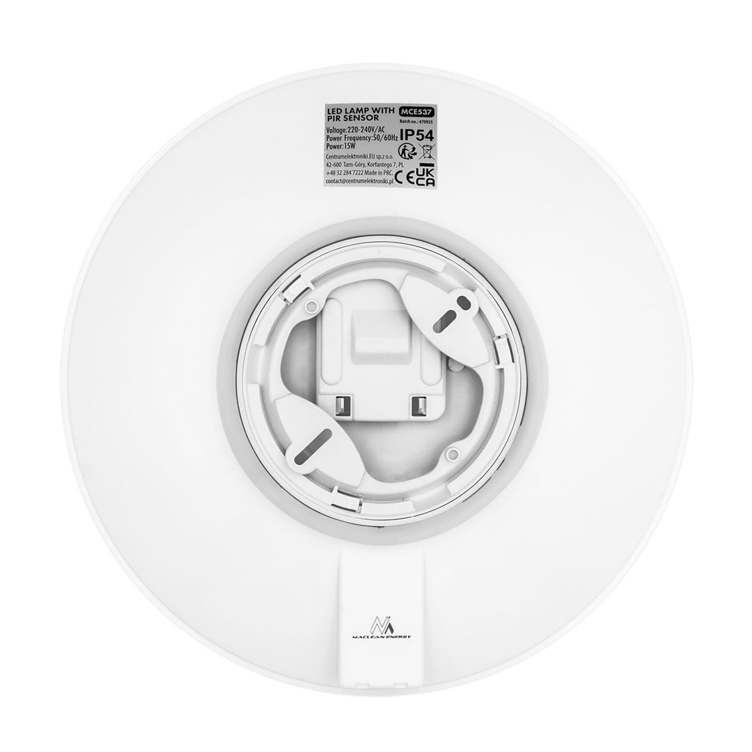 Lampada LED con sensore PIR Maclean, da soffitto, 15 W, 1300 lm, IP54, 220-240 V~ 50/60 Hz, MCE537