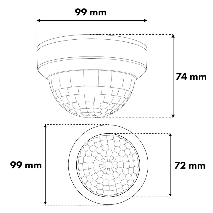 Rilevatore di presenza PIR Maclean, da incasso, portata 10x40 m, 1000 W/2000 W, 220-240 V CA, 50/60 Hz, MCE823