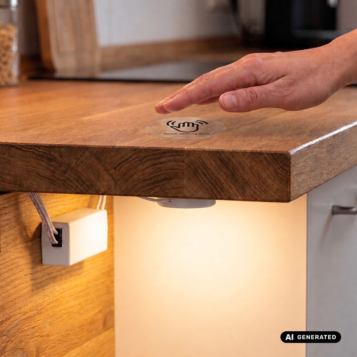 Interruttore touch da incasso Maclean, <40 mm, 110-240 V CA, carico massimo 600 W per LED, MCE824