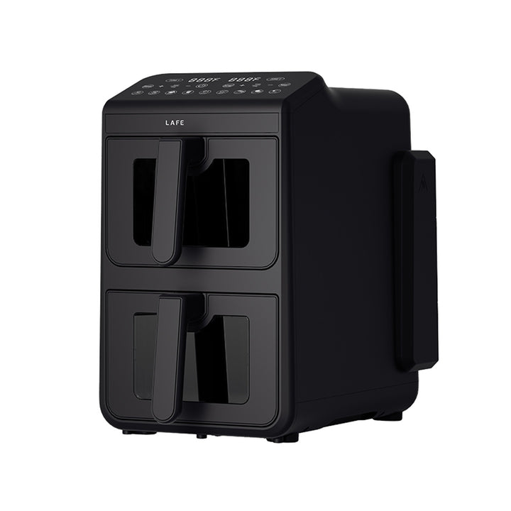 Friggitrice senza olio LAFE, air fryer, 2 camere da 5 L, potenza 2460 W, display LCD, Dual Fry