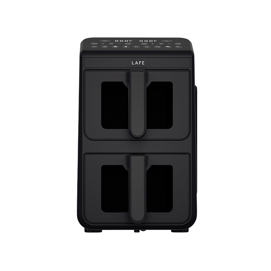 Friggitrice senza olio LAFE, air fryer, 2 camere da 5 L, potenza 2460 W, display LCD, Dual Fry