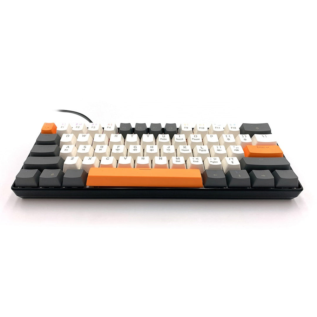 ZONE 61 - Tastiera meccanica da gioco short 60%, switch meccanici silent RED, retroilluminazione colorata, 61 tasti, USB-C, Mediatech