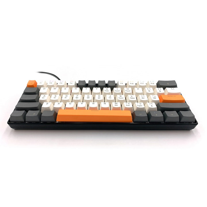 ZONE 61 - Tastiera meccanica da gioco short 60%, switch meccanici silent RED, retroilluminazione colorata, 61 tasti, USB-C, Mediatech