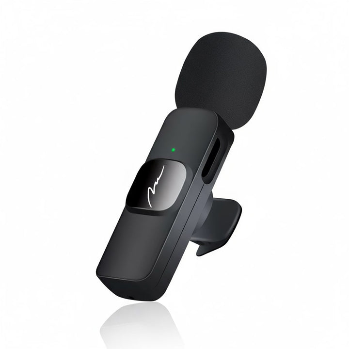 MICRO-MIC DUO - 2 microfoni wireless a clip (set), iOS e Android (OTG), mini, super sensibili. USB-C e LIGHTNING, Mediatech