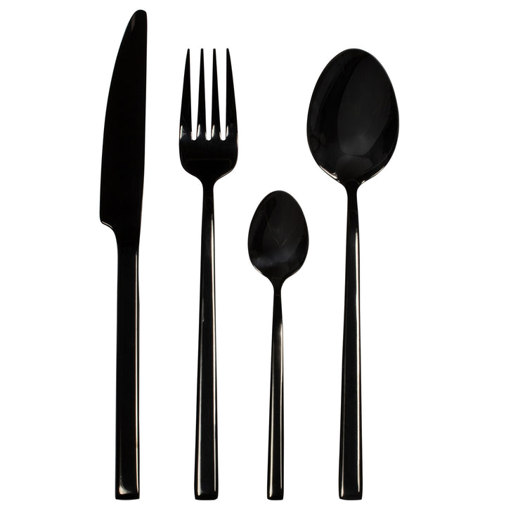 Set di posate per 6 persone AMBITION Como Black 24 pezzi