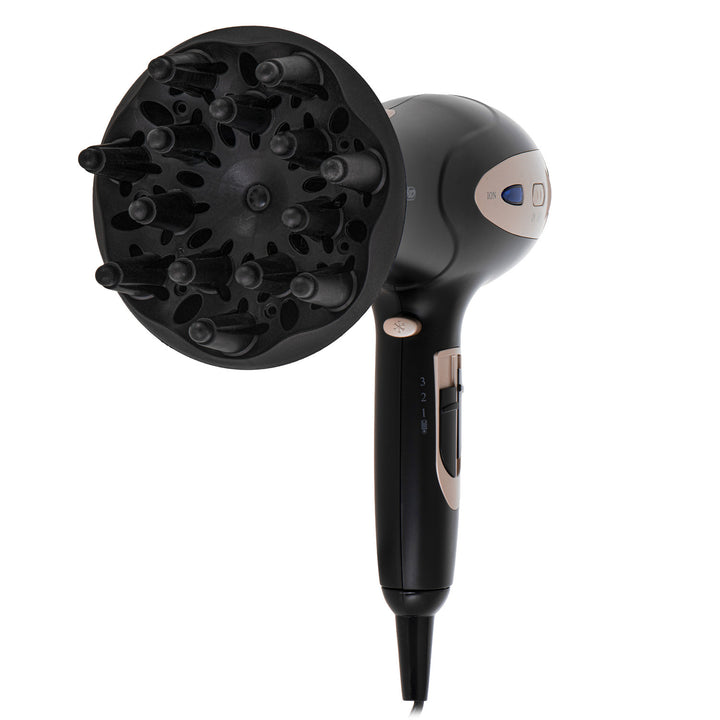 Asciugacapelli Mesko, funzione ionizzazione, diffusore, potenza 2200 W, nero, MS 2287