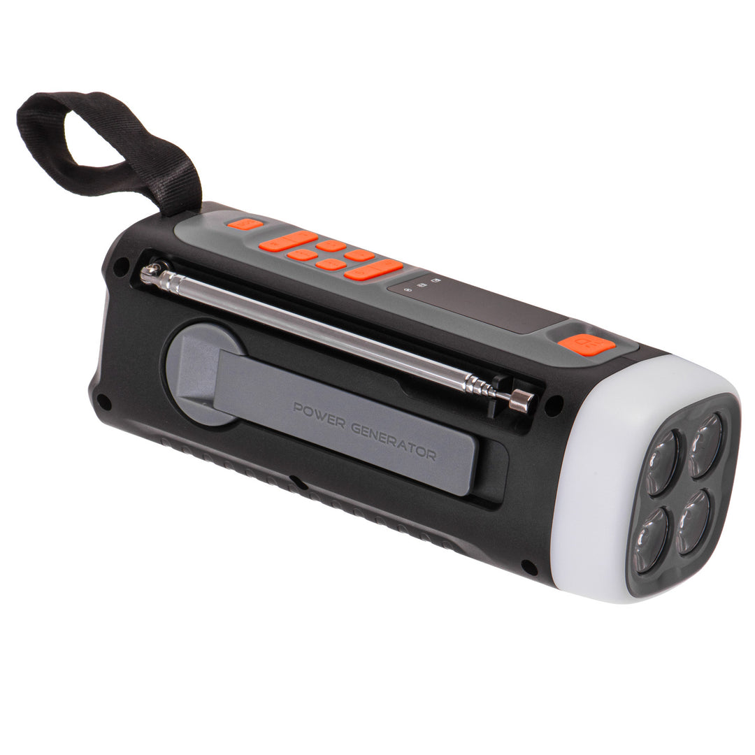 Radio di emergenza Adler, con pannello solare, manovella e powerbank, Bluetooth 5.0, torcia LED 4W, 4500 mAh, AD 1920