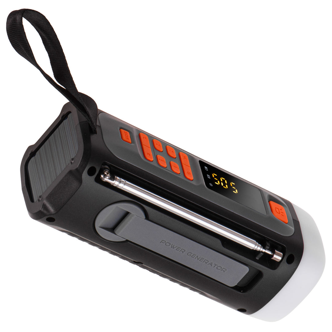 Radio di emergenza Adler, con pannello solare, manovella e powerbank, Bluetooth 5.0, torcia LED 4W, 4500 mAh, AD 1920