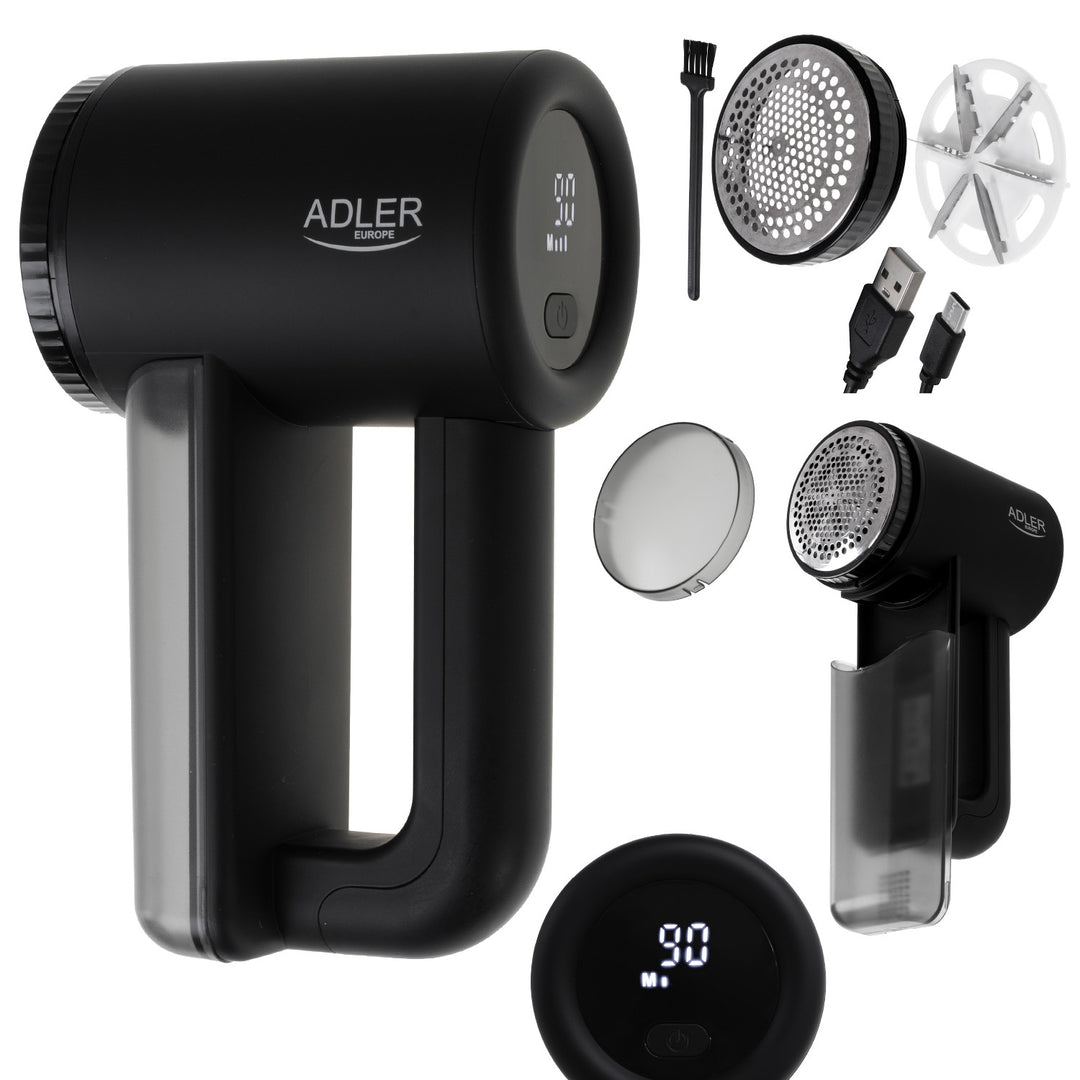Rasoi per tessuti Adler, display LCD, 3 velocità di funzionamento, nero, AD 9617 black