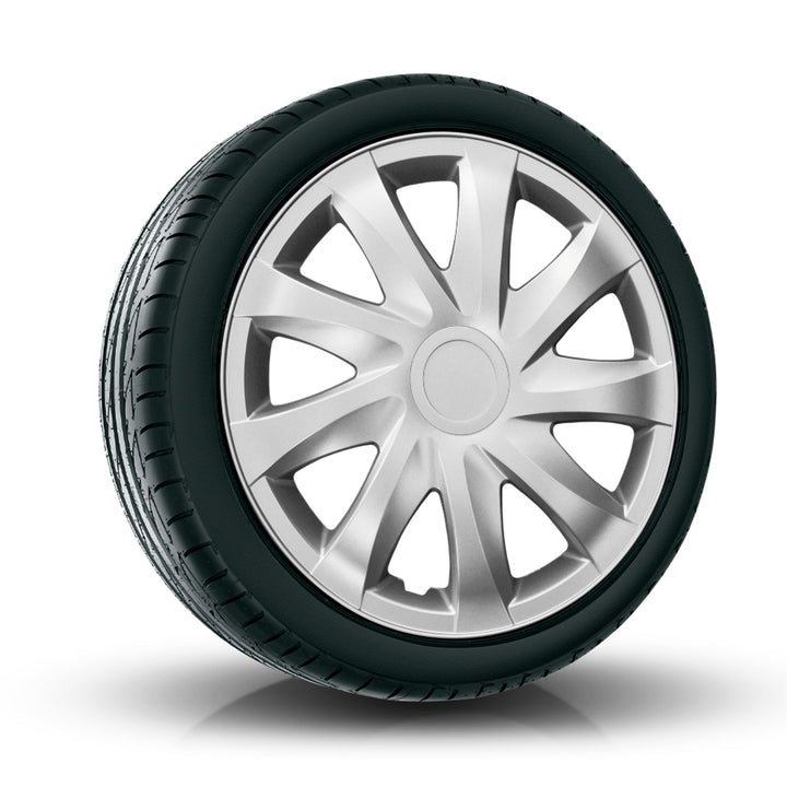 Coprimozzi universali 13'' NRM Draco argento 4 pezzi