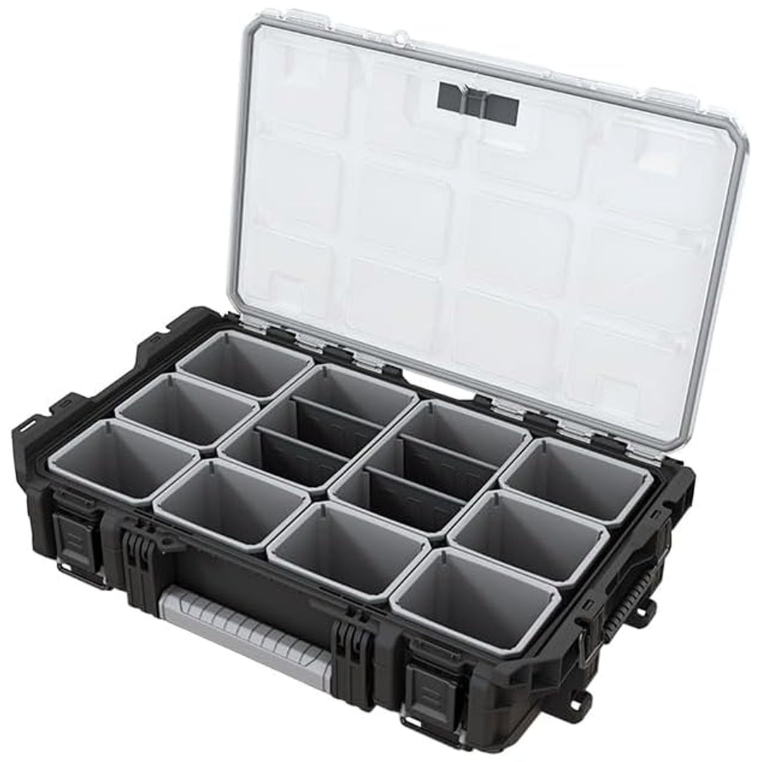 Portautensili Keter ROC Pro Gear 1.0, capacità superiore a 13 litri, coperchio trasparente e resistente, guarnizione di protezione contro polvere e acqua, chiusure a scatto in metallo, 257190
