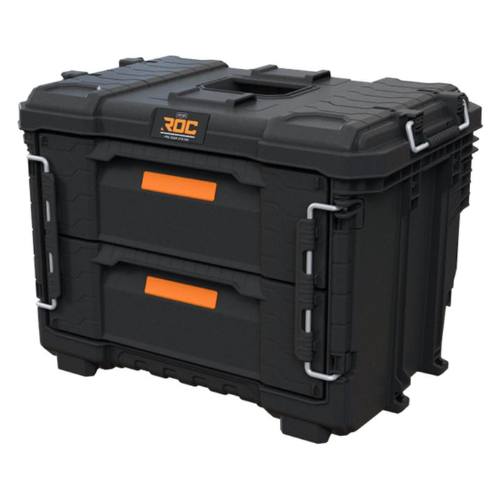 Cassetta degli attrezzi XL Keter ROC Pro Gear 2.0, con due cassetti, divisori inclusi, spazio per lucchetto, chiusure frontali, 259841