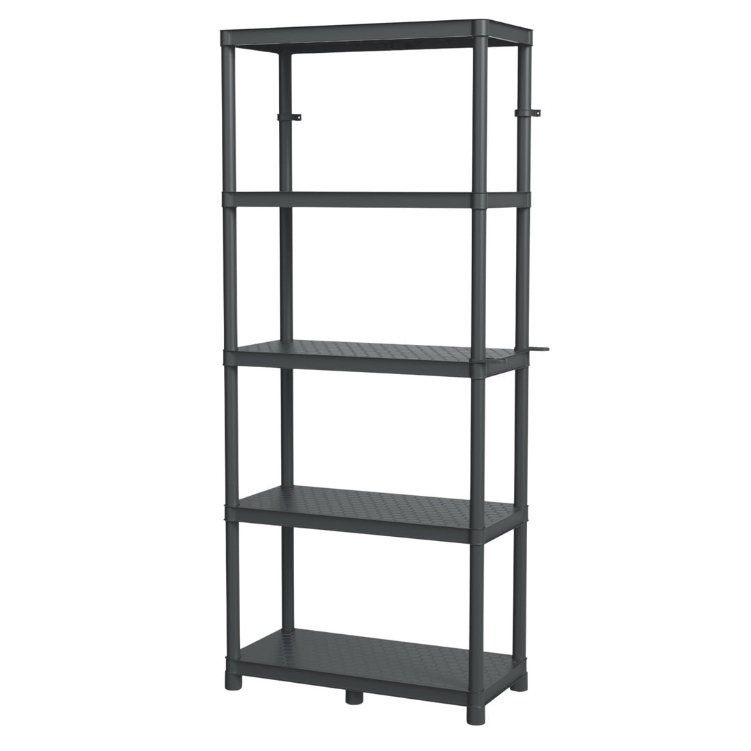 Scaffale Stackaro Solid 75 Kistenberg, carico massimo complessivo 220 kg, 5 ripiani, montaggio a parete, KSS75L5HD-S411