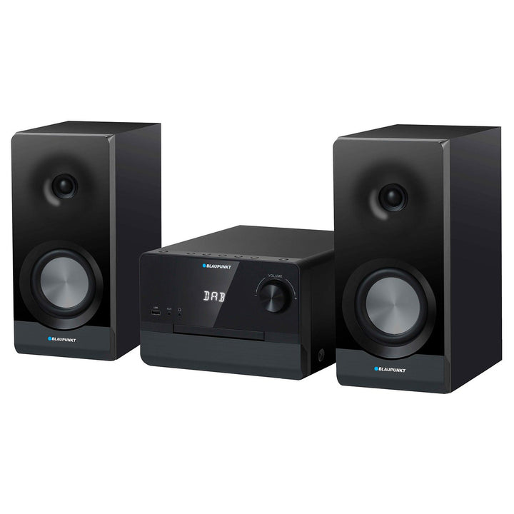 Microtorre Blaupunkt, potenza 100 W RMS, sintonizzatore DAB+, display LED, radio FM, antenna telescopica inclusa, connettore HDMI ARC, CD/MP3/USB/BT, orologio con funzione sveglia, MS49DAB
