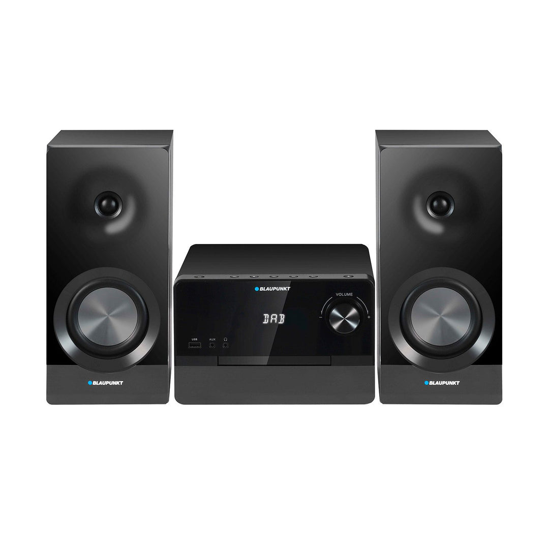 Microtorre Blaupunkt, potenza 100 W RMS, sintonizzatore DAB+, display LED, radio FM, antenna telescopica inclusa, connettore HDMI ARC, CD/MP3/USB/BT, orologio con funzione sveglia, MS49DAB