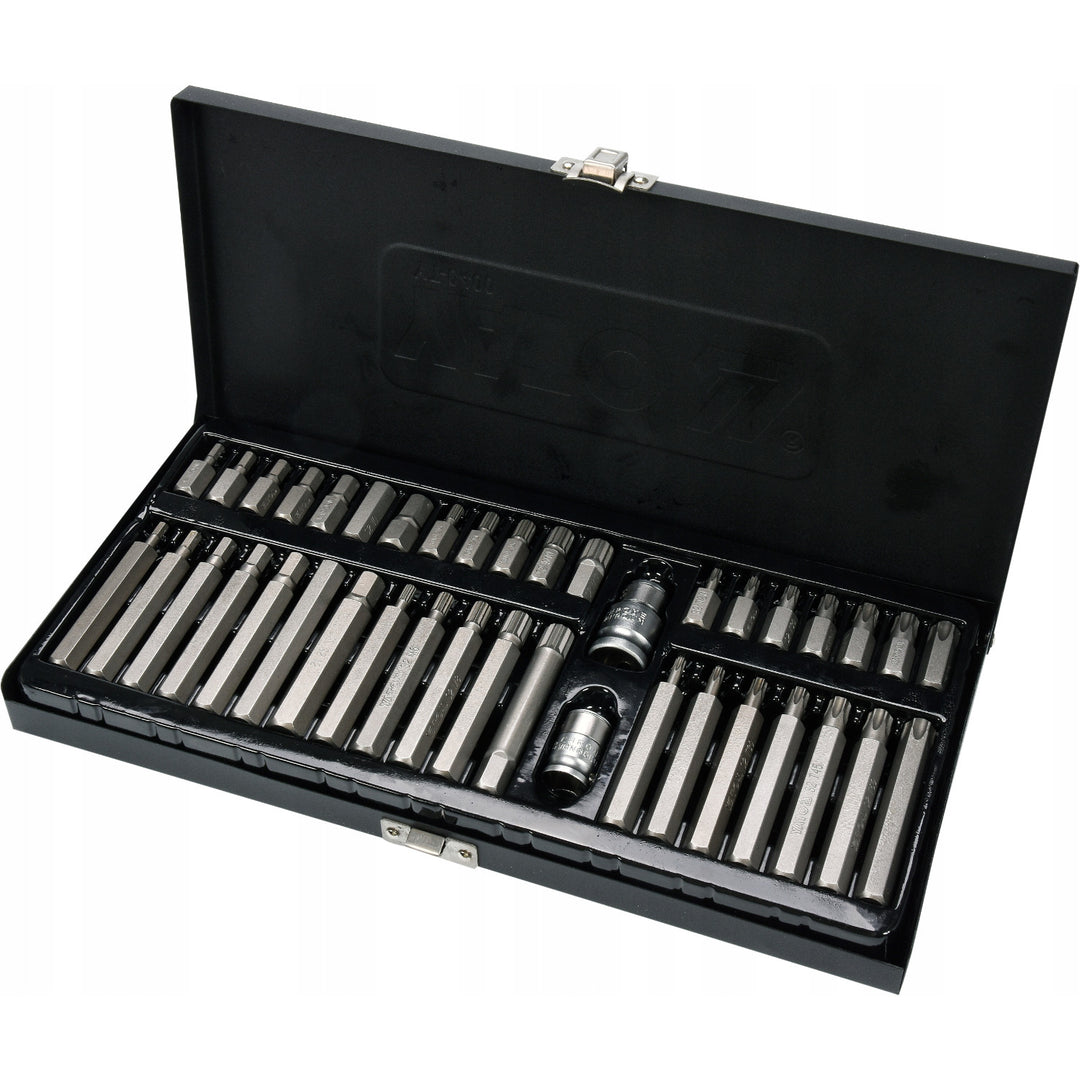 Set professionale di punte Yato, Torx, Spline, Hex, in acciaio legato per utensili S2, elevata durezza HRC 58 62, in valigetta, YT-0400