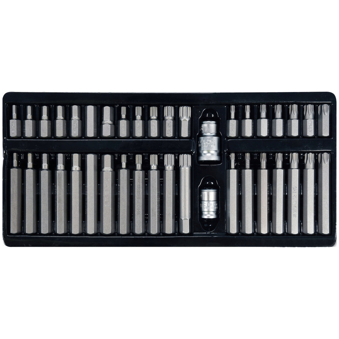 Set professionale di punte Yato, Torx, Spline, Hex, in acciaio legato per utensili S2, elevata durezza HRC 58 62, in valigetta, YT-0400