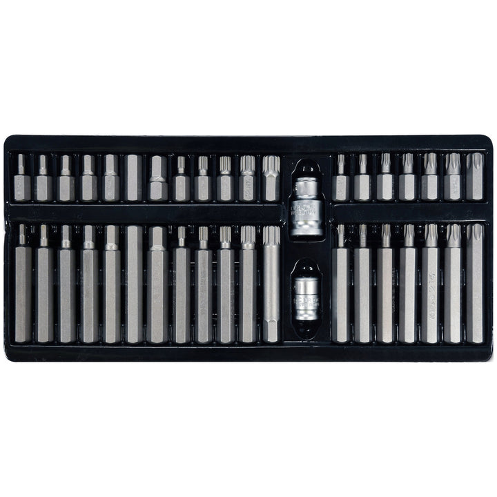 Set professionale di punte Yato, Torx, Spline, Hex, in acciaio legato per utensili S2, elevata durezza HRC 58 62, in valigetta, YT-0400