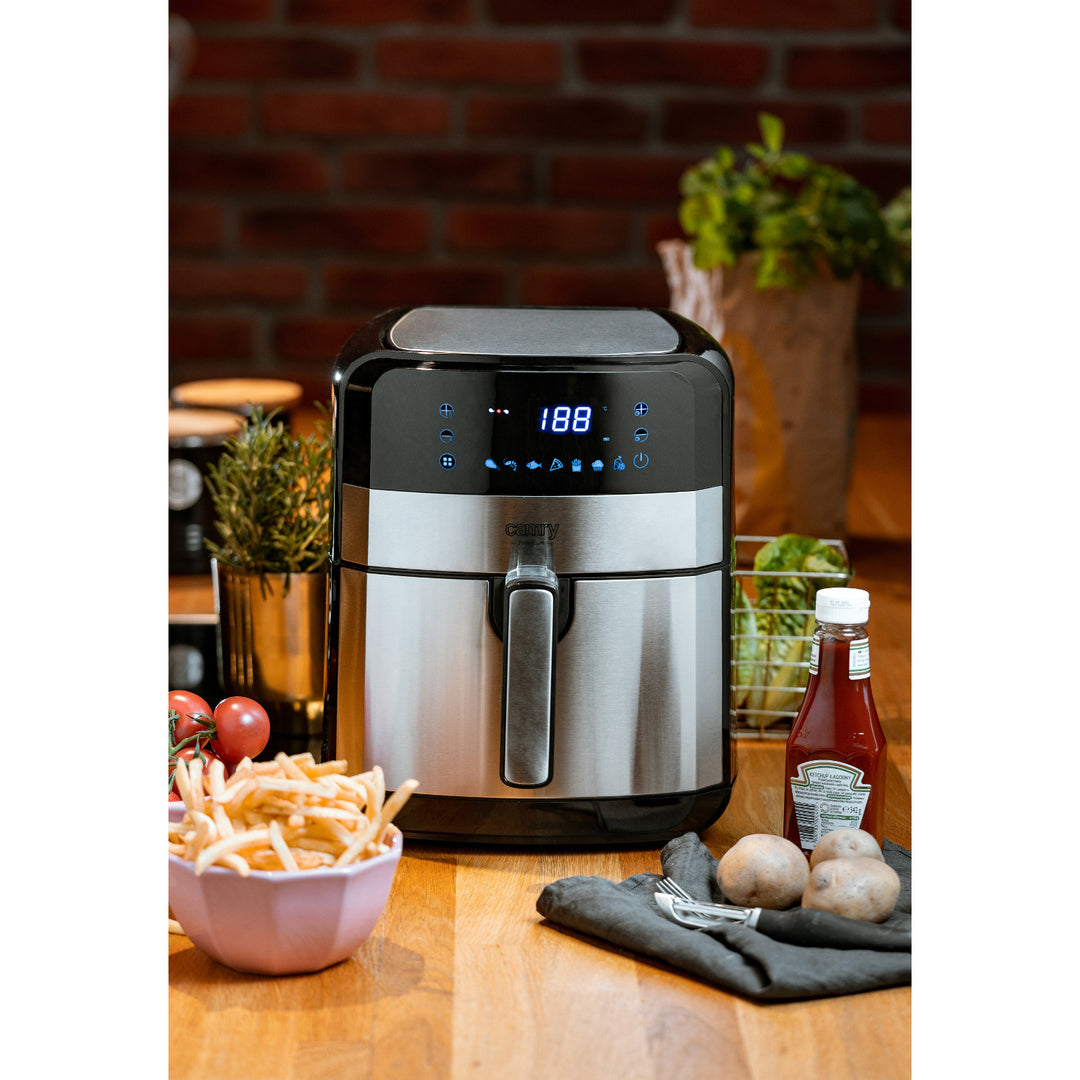 Friggitrice senza olio, 9 programmi, 5,0 L, Airfryer, Camry CR 6311 + inserti di carta per friggitrice, 16 cm, biodegradabili, 100 pezzi