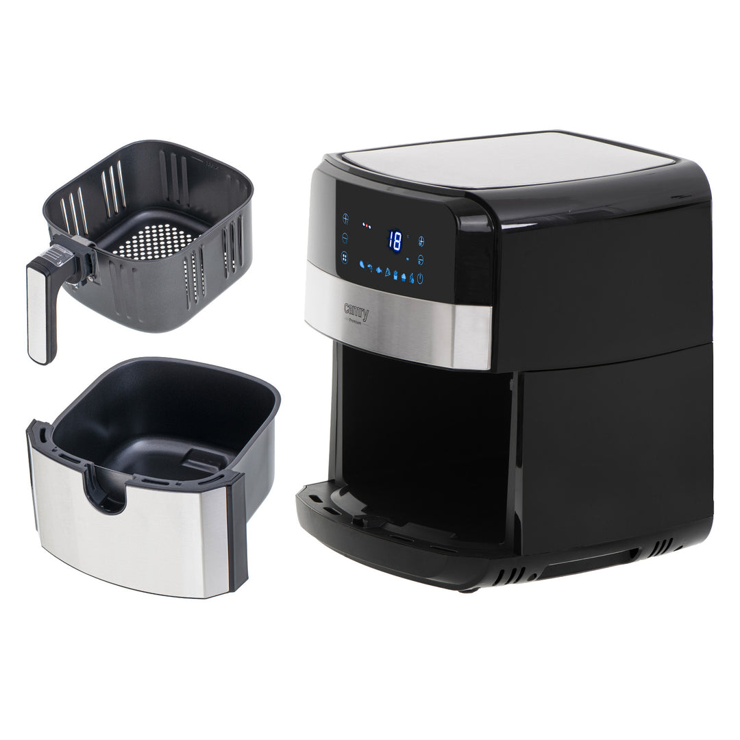 Friggitrice senza olio, 9 programmi, 5,0 L, Airfryer, Camry CR 6311 + inserti di carta per friggitrice, 16 cm, biodegradabili, 100 pezzi