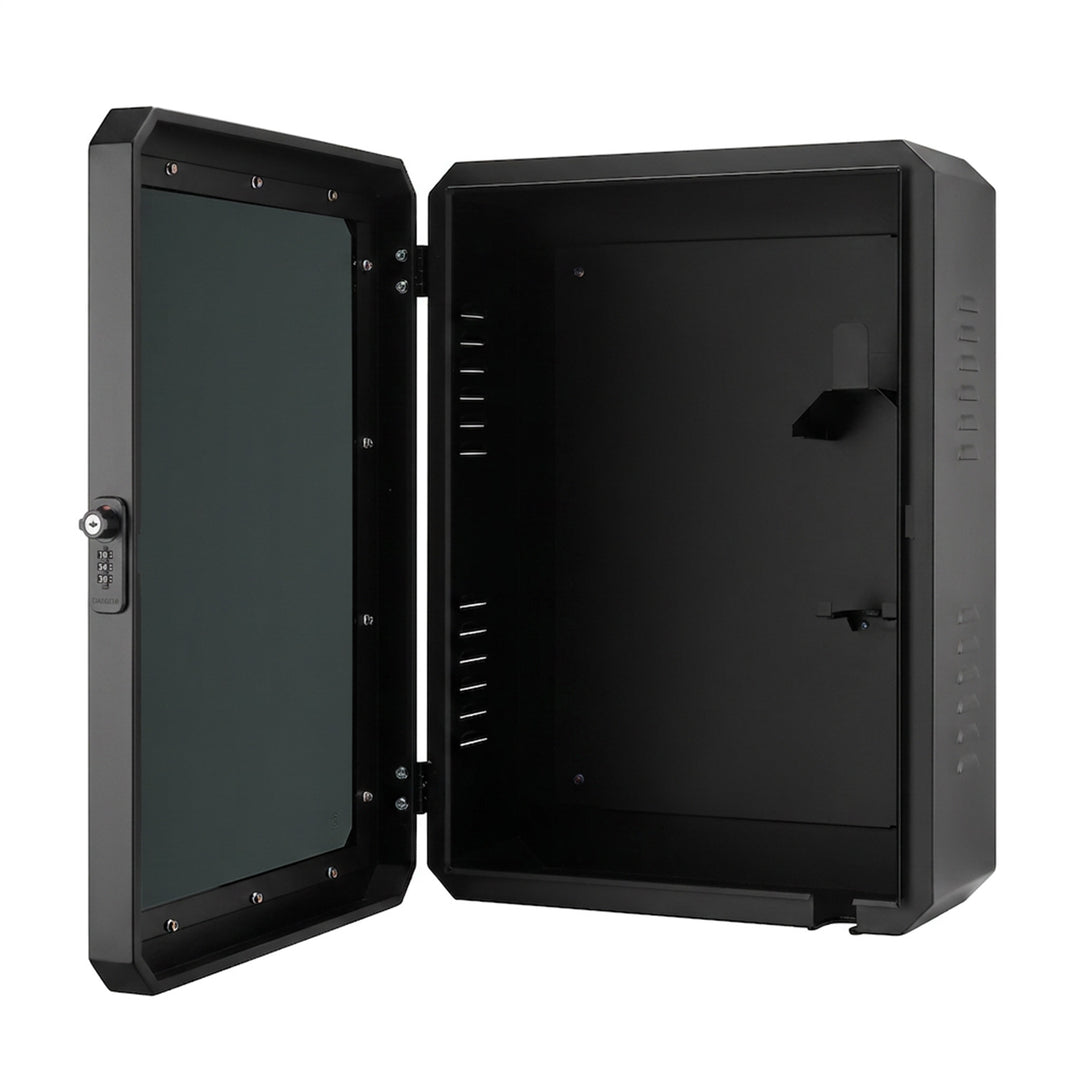 Armadietto per caricabatterie per veicoli elettrici Maclean, impermeabile IP65, acciaio + vetro temperato, dimensioni 70x50x25 cm, MC-900