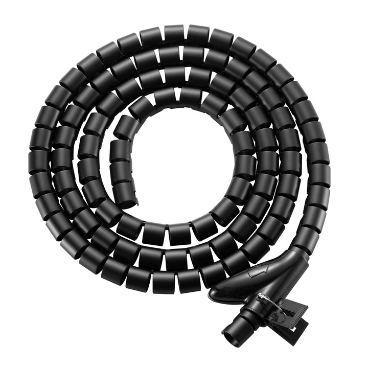 Organizzatore/copricavo Maclean, 20 mm x 1000 mm, nero, MCTV-899 B