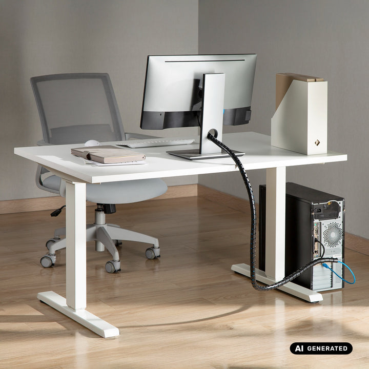 Organizzatore/copricavo Maclean, 20 mm x 1000 mm, nero, MCTV-899 B