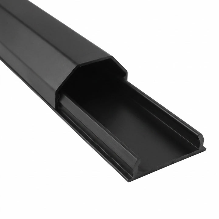 Profilo di copertura in alluminio per cavi Maclean, 33x18x750 mm, nero, MCTV-897 B